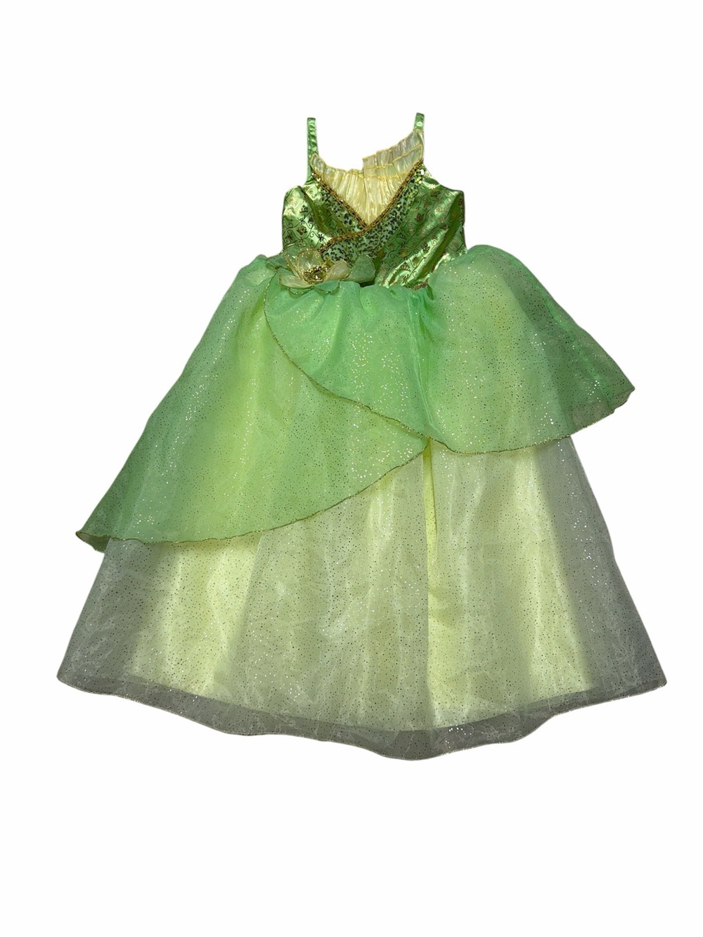 Disney Store The Princess And The Frog Tiana Costume Dress Halloween Youth 7/8